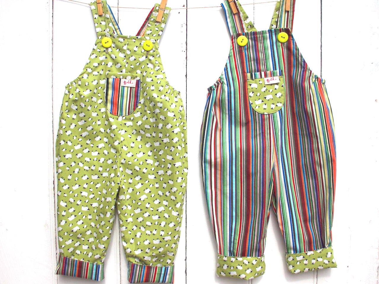 Stripey Sheep Dungarees