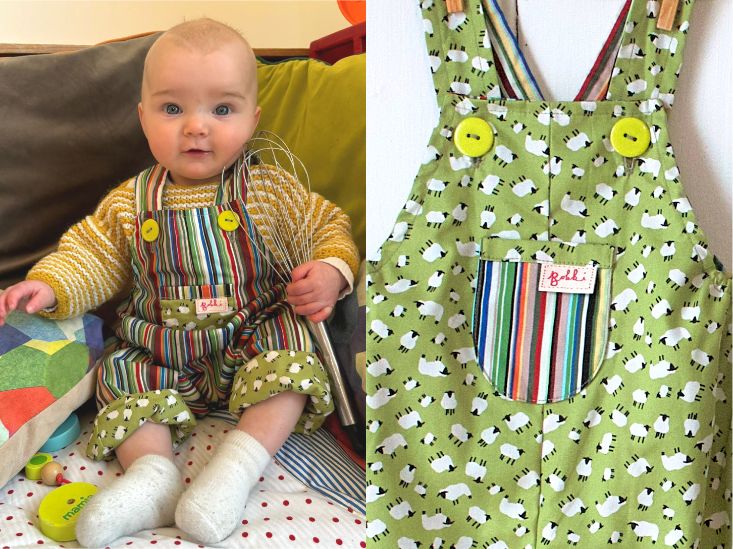 Stripey Sheep Dungarees