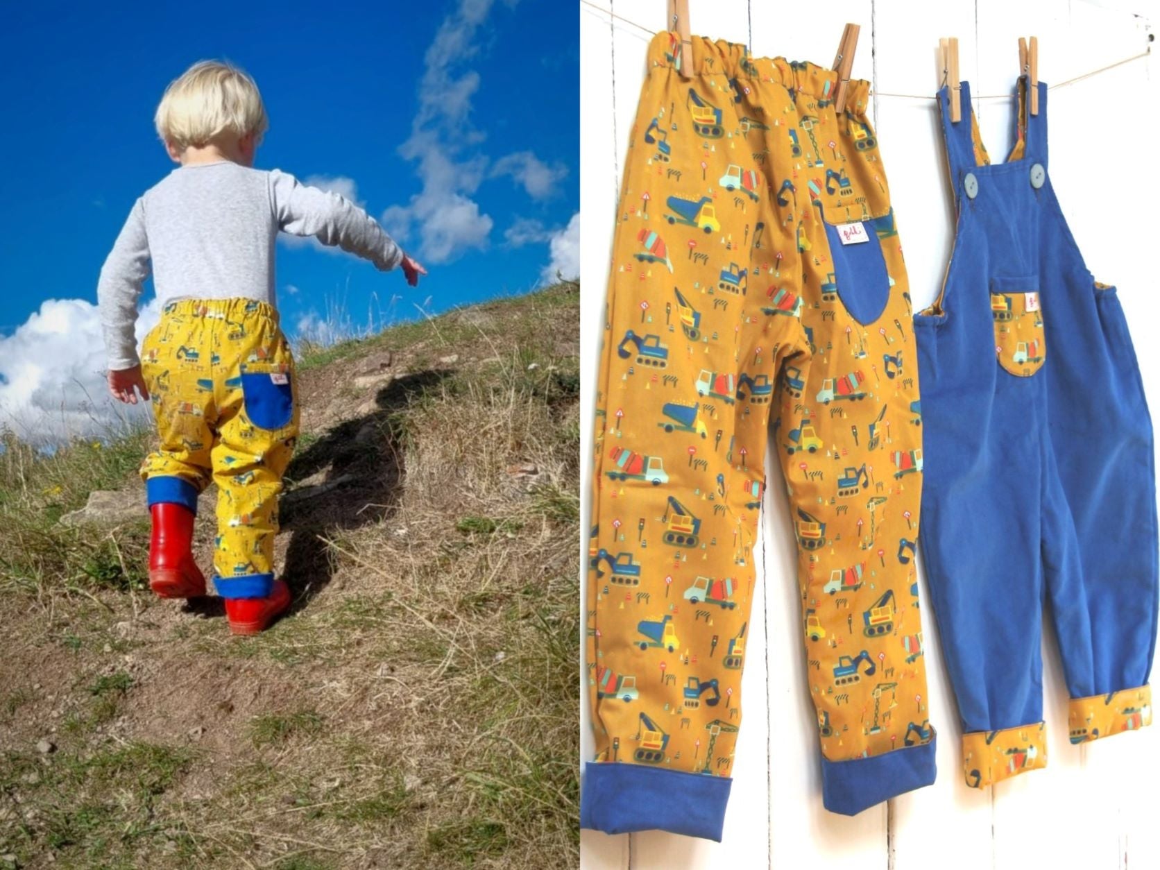 Mustard Construction Needlecord Trousers